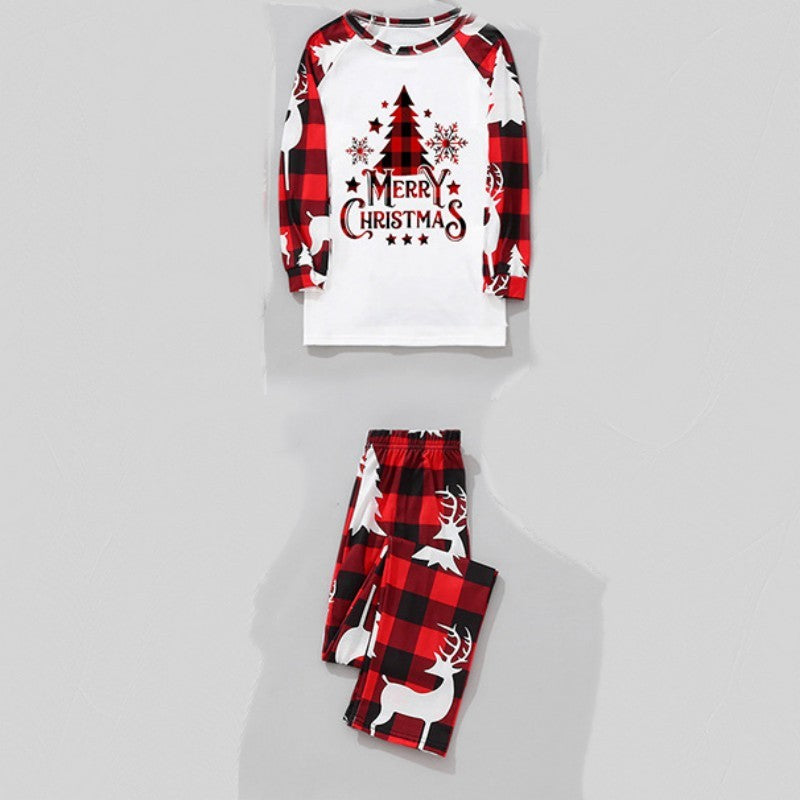 Red and White Matching Christmas Pajama Set
