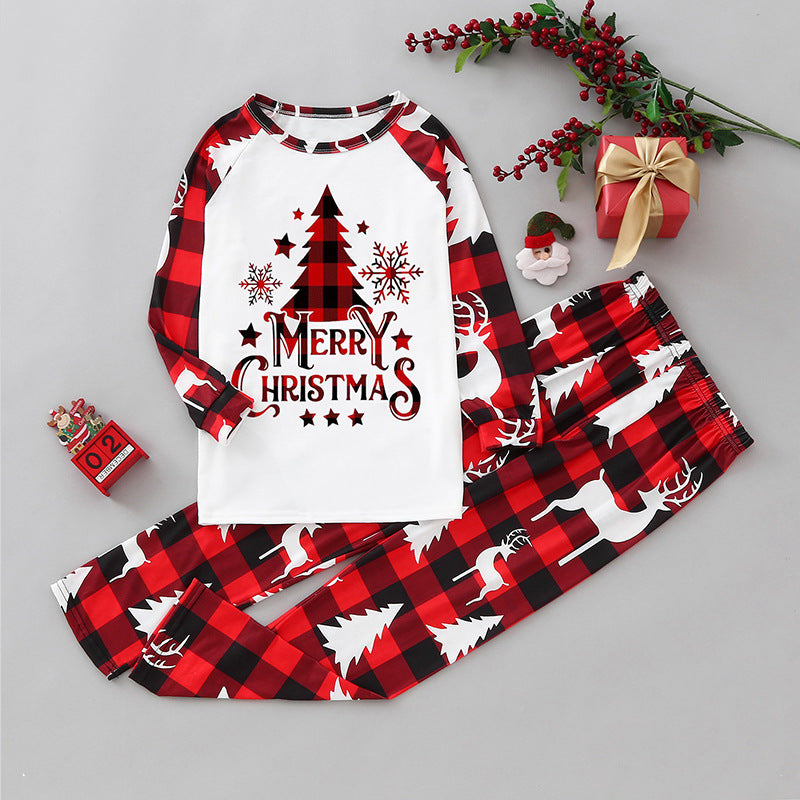 Red and White Matching Christmas Pajama Set