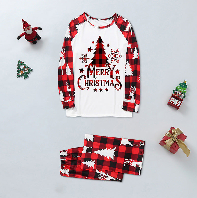 Red and White Matching Christmas Pajama Set