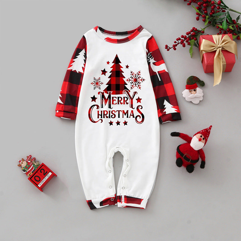 Red and White Matching Christmas Pajama Set