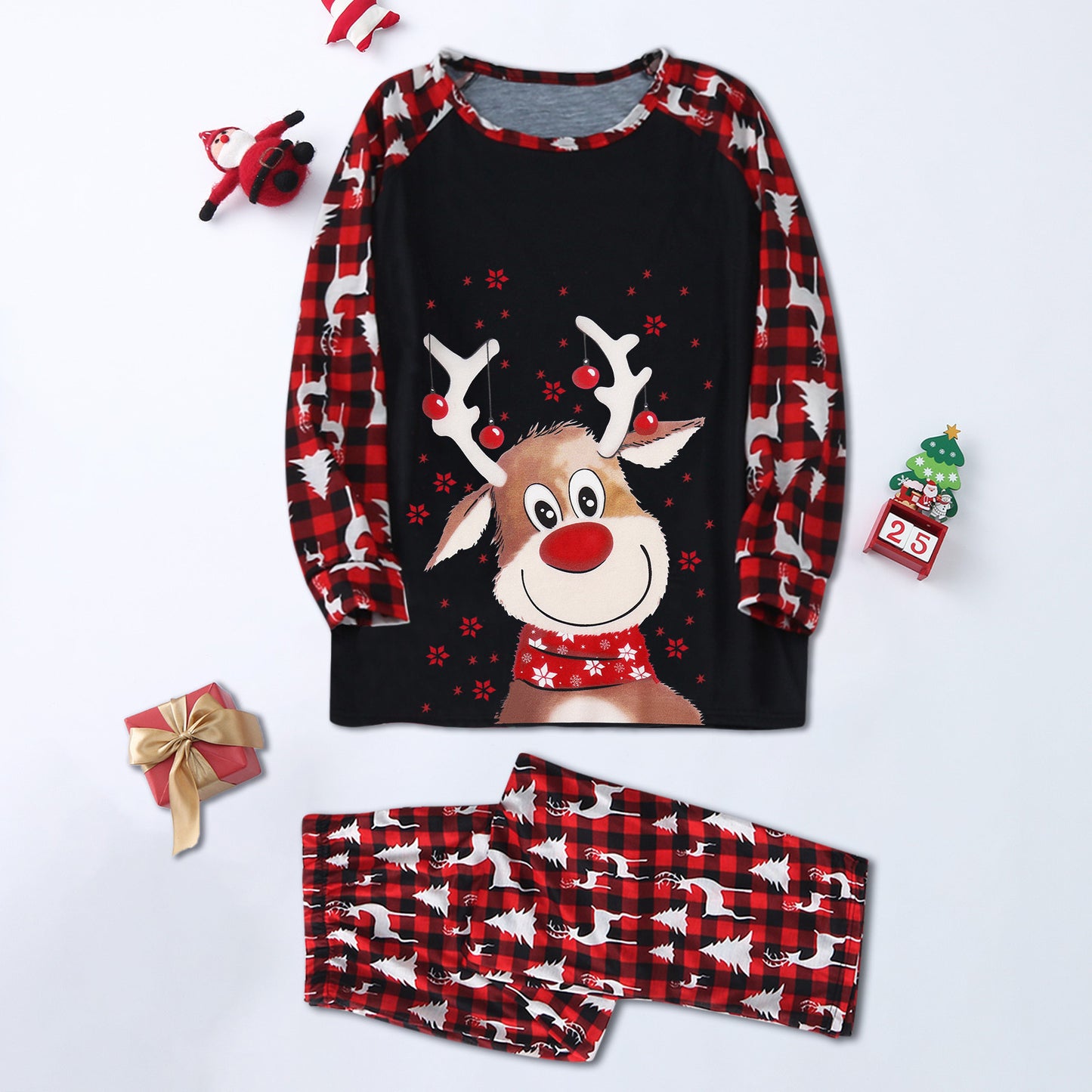Reindeer Christmas Family Matching Pajamas Set