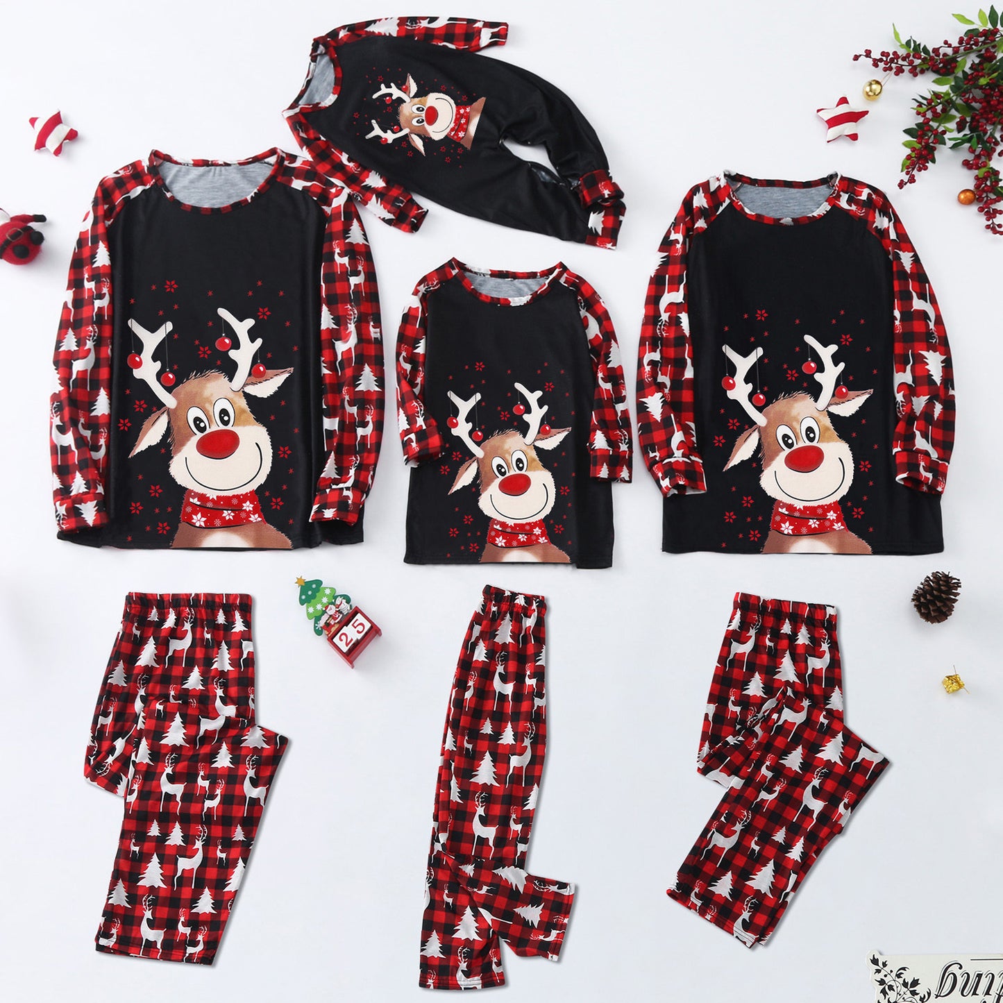 Reindeer Christmas Family Matching Pajamas Set