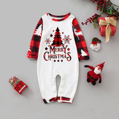 Red and White Matching Christmas Pajama Set