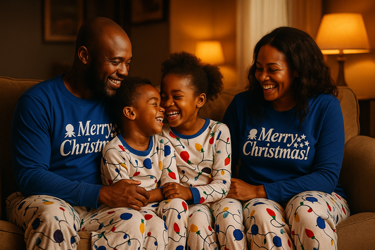 Christmas Colorful Lantern Family Matching Pajamas Sets
