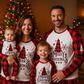 Red and White Matching Christmas Pajama Set