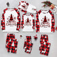 Red and White Matching Christmas Pajama Set