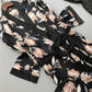 Women's Four Piece Sleepwear Gown V-neck Kimono Robe Shorts and Top