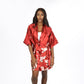 Kimono Style Satin Waist Tie Robe