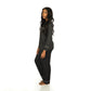 Two Piece Long Sleeve Collared Button Front Hidden Nursing Top Long Pants