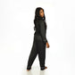 Two Piece Long Sleeve Collared Button Front Hidden Nursing Top Long Pants