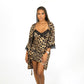 Women's Five-piece Leopard Print Pajama Set