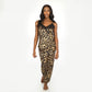 Women's Five-piece Leopard Print Pajama Set